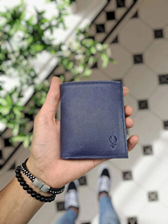 VİSSO 111 HAKİKİ DERİ ÇANTA İSME ÖZEL BOZUK PARA CEPLİ FERMUARLI ÇITÇITLI KADIN ERKEK CÜZDAN Erkek Lacivert kurtuba 