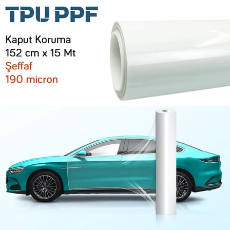 Sarpro PPF Kaput Koruma Folyo TPU Şeffaf 152 cm x 15 mt 190 micron/7,5 mil X75 SRP.PPF.001