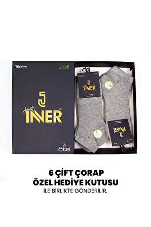 Just Inner Erkek Çorap 6'lı Patik (Bambu)