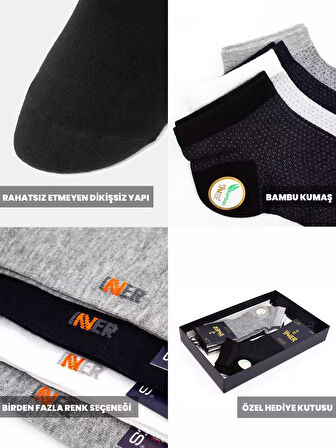 Just Inner Erkek Çorap 6'lı Patik (Bambu)