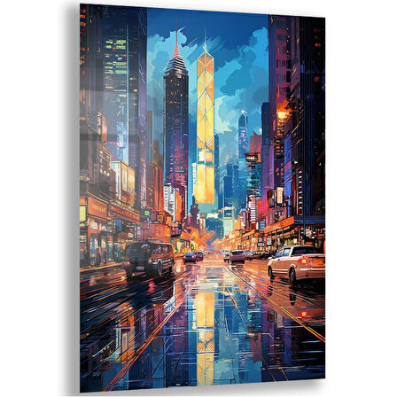 Yolculuk ve Seyahat Cam Tablo - Karışık - Dikey Motif 01-037