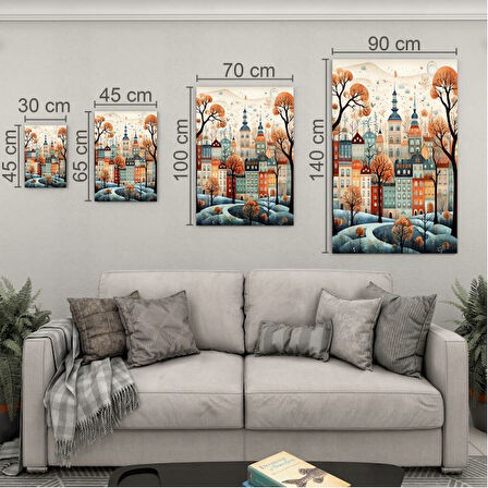 Yolculuk ve Seyahat Cam Tablo - Karışık - Dikey Motif 01-087