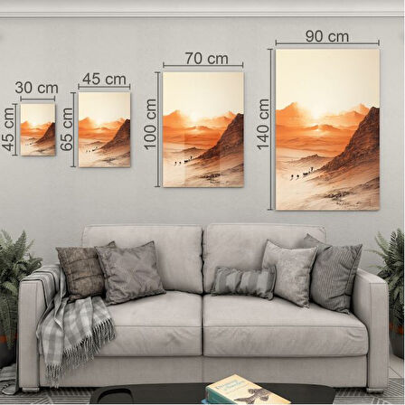 Yolculuk ve Seyahat Cam Tablo - Karışık - Dikey Motif 01-098