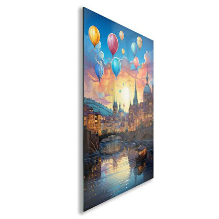 Yolculuk ve Seyahat Cam Tablo - Karışık - Dikey Motif 01-100