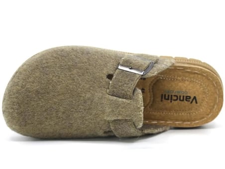 Yumuşak Bej Renk Comfort Taban Keçeli Tokalı Kapalı Erkek Terlik Siyah Tarzmine4181