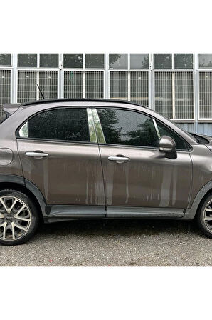 Fiat 500X Krom Kapı Direği Seti 8 Parça 2014> Paslanmaz Çelik