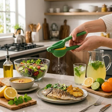 Kararlı Ticaret® Yeşil Metal Limon Sıkacağı, Manuel Narenciye Sıkma Aparatı