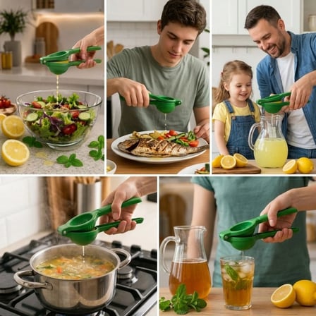 Kararlı Ticaret® Yeşil Metal Limon Sıkacağı, Manuel Narenciye Sıkma Aparatı