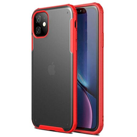 Smcase iPhone 11 Kılıf Vonk Hibrit Silikon  Tam Kapatan Ekran Koruyucu