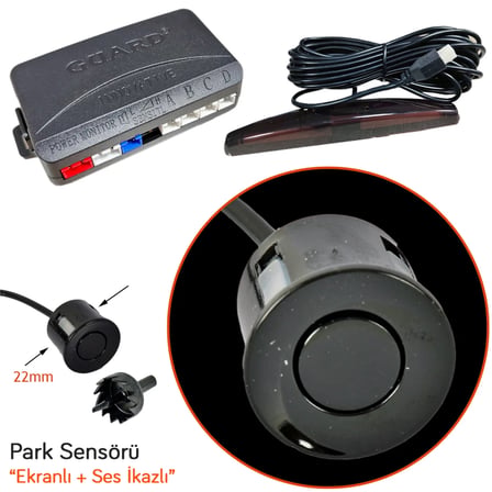 Guard Park Sensörü Led Ekranlı (Uzay Model) Ses İkazlı Siyah 4 lü PS.UZ.678