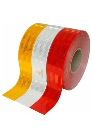 Reflektörlü Reflektif Şerit Bant Tüvtürk Uyumlu C E1 Onaylı Bant Sarı - 1 Metre