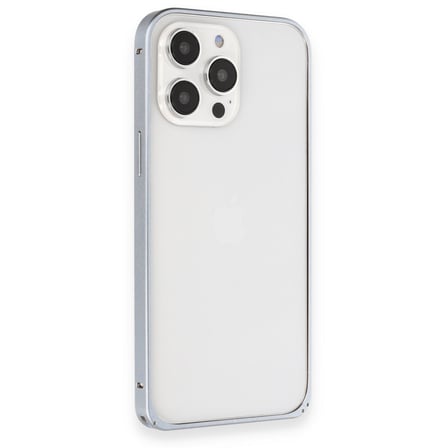 Joko iPhone 15 Pro Max Kılıf Metal Bumper Magneticsafe Kapak - Gri