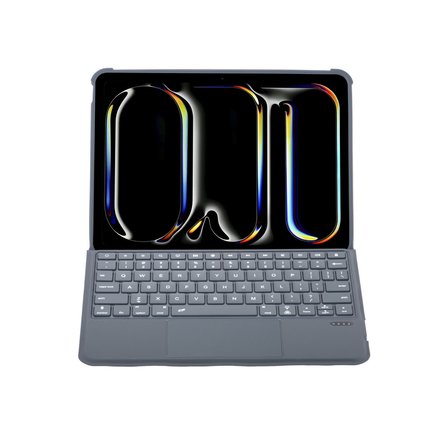 Newface T5510D iPad Pro 13 (2024) Kılıf Palermo Ledli Klavyeli Standlı Tablet Kılıfı - Siyah