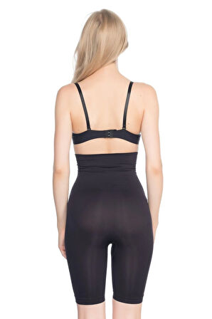 Kadın Siyah Dikişsiz Boxer Pantolon Korse 3200