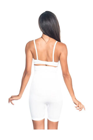 Yüksek Bel Desenli Boxer Korse