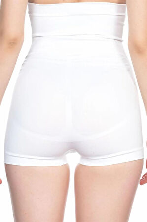 Beyaz 2047 Yüksek Bel Boxer Korse