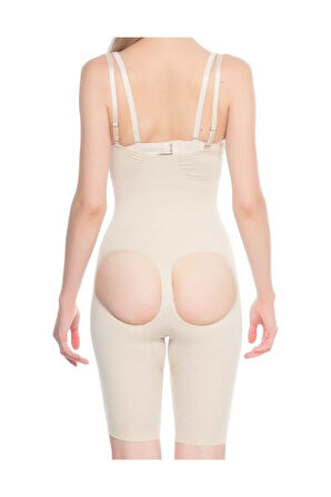 Dikişsiz Göğsü Açık Uzun Paçalı Korse