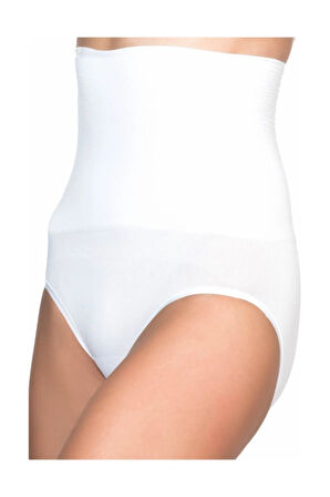 Kadın Beyaz Dikişsiz Masaj Özellikli Slip Korse