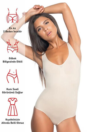 2018 Dikişsiz Kalın Askılı Boy Slip Lohusa Korse