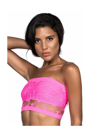 Dikişsiz Çift Katlı Örme Straplez Büstiyer