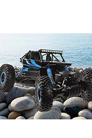 Rock Crawler Uzaktan Kumandalı Jeep Oyuncak Araba 1:18 Ölçek Mavi