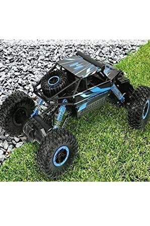 Rock Crawler Uzaktan Kumandalı Jeep Oyuncak Araba 1:18 Ölçek Mavi