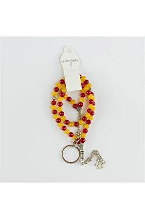 3' lü Doğal Taş Set (Anahtarlık,Bileklik,Tesbih)