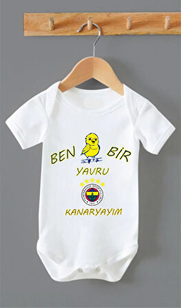 ORGANİK %100 PAMUKLU YAVRU KANARYAYIM BASKILI Bebek Body Çıtçıtlı Badi001