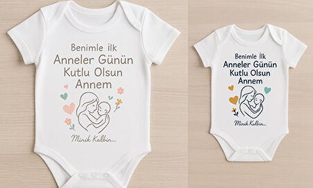 Organik %100 Pamuk Bebek Body Badi Zıbın ZBN513