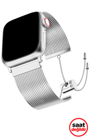 Apple Watch 12 11 10 46mm 9 8 7 6 SE Ultra Uyumlu 42-44-45-49mm Metal Hasır Paslanmaz Kordon