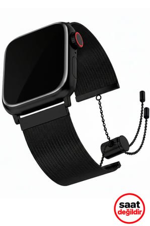 Apple Watch 12 11 10 46mm 9 8 7 6 SE Ultra Uyumlu 42-44-45-49mm Metal Hasır Paslanmaz Kordon