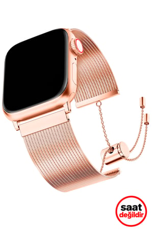 Apple Watch 12 11 10 46mm 9 8 7 6 SE Ultra Uyumlu 42-44-45-49mm Metal Hasır Paslanmaz Kordon