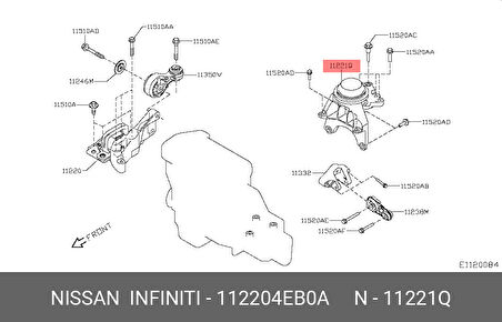 Nissan Qashqai J11 14-21 1.6 R9M Şanzıman Üst Takozu