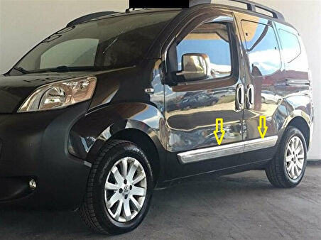 Markadan Peugeot Bipper Krom Yan Kapı Çıtası 2008 Sonrası 4 Parça Paslanmaz Çelik