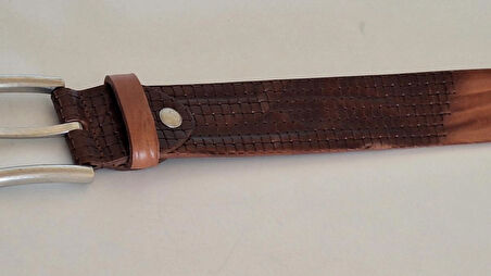 DARKWOOD ERKEK SPOR KEMER-HAKİKİ DERİ-TABA/KAHVE RENK