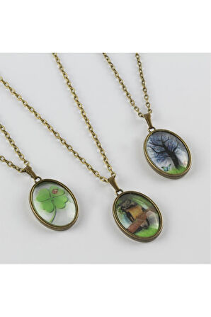 Ağaç Fanus Canlı Kolye