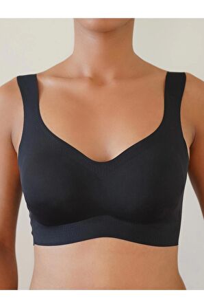 FK Lazer Kesim Pedli Seamless Bralet Sütyen SİYAH