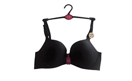 FK BALENLİ YARIM DESTEKLİ LAZER KESİM SÜTYEN-SİYAH