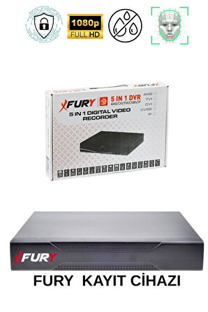 FURY 2 Kameralı 4 Warm Led Gece Renkli Görüş-Cepten İzle-Su Geçirmez Güvenlik Kamerası Seti 320GB