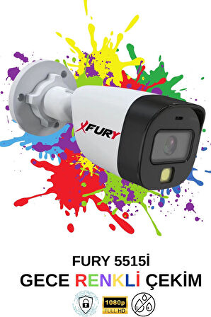 FURY 2 Li Ip Güvenlik Kamera Seti Sesli 4mp Gece Renkli Su Geçirmez 5515s 320GB