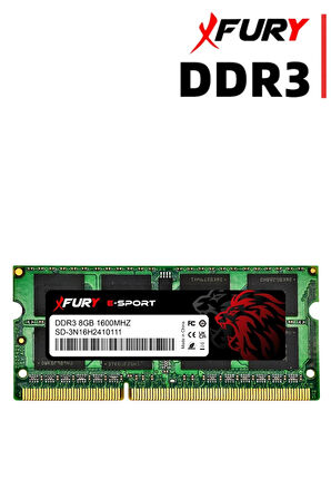 FURY E-SPORT DDR3 8Gb 1600Mhz Notebook Ram Bellek 1x8GB