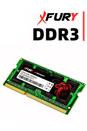 FURY E-SPORT Laptop DDR3 8Gb 1600Mhz Notebook Ram Bellek