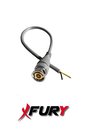 FURY 100 Adet A Kalite Kablolu Hazır BNC Kablolu Konnektör
