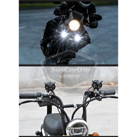 Baykuş Sis Farı Çift Renk Sarı-Beyaz Araç Motosiklet Off Road Led Lamba Delici Yayıcı Projektör 50W Metal Arazi Çalışma Lambası 1 Adet