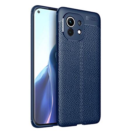 Gpack Xiaomi Mi 11 Kılıf Niss Silikon Deri Görünümlü
