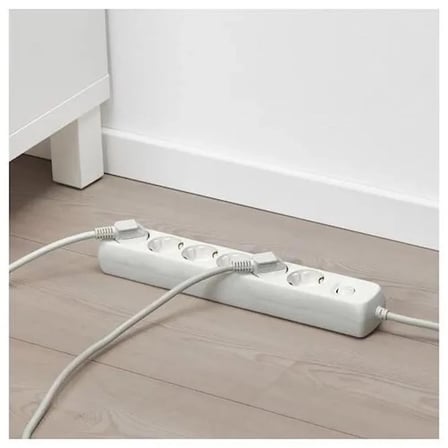 IKEA KOPPLA uzatma kablosu , beyaz, 2 adet, 6'lı 