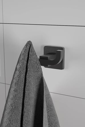 Alles Serisi Paslanmaz Mat Siyah 3'lü Banyo Aksesuar Seti