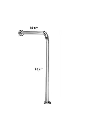 Paslanmaz Yerden Duvara Tutunma Barı 32mm Çap 75x75cm