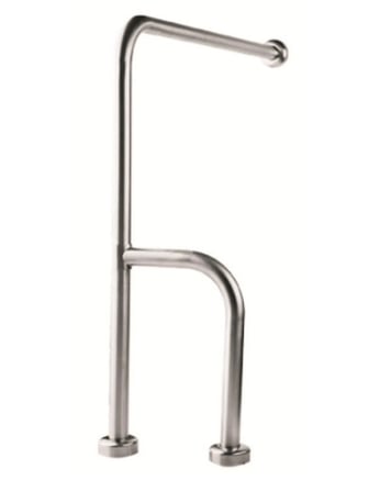  Paslanmaz Yerden Duvara Sağ Sol Dönerli Tutunma Barı 32mm Çap 75x75cm