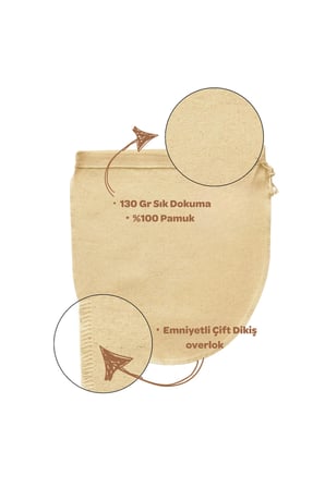 25X30 Cm 5 Adet Organik Pamuk Süzme Kesesi Süt Bezi Çok Amaçlı Kese Süt Bezi Yoğurt Peynir